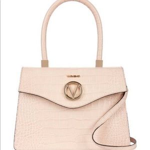 Valentino Melanie Crocodile Top Handle Satchel